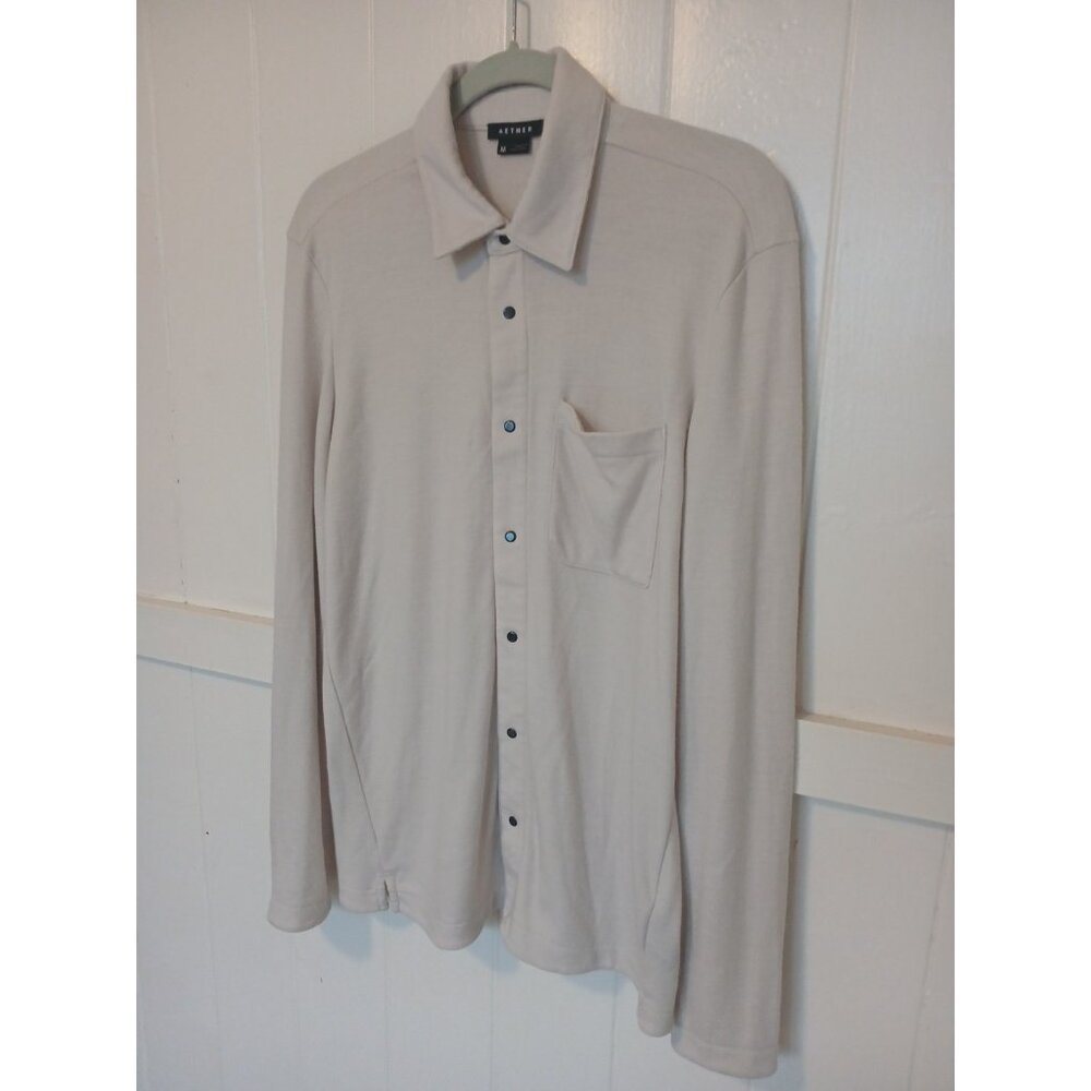 Aether Wool Blend Snap Button Long Sleeve Pocket … - image 2